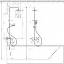 Shower set Hansgrohe Vernis Blend Showerpipe 200 1jet, 26274000 Shower set Hansgrohe Vernis Blend Showerpipe 200 1jet, 26274000