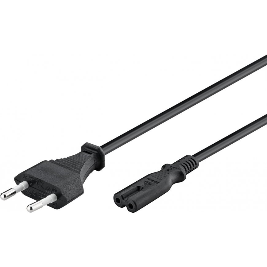 Goobay 50084 virtajohto Musta 1,5 m CEE7/16 C7 liitin – 2