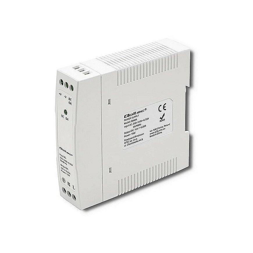 DIN rail power supply 10W, 12V, 0.83A, Slim – 2