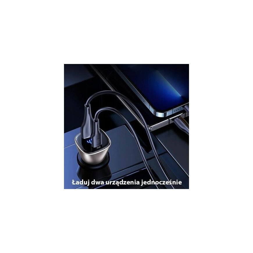 USAMS Ład. sam. C29 45W 2xUSB-A Fast Charge jasno złoty|light go – 2