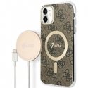 Zestaw Guess GUBPN61H4EACSW Case+Charger iPhone 11 6,1" brązowy| Zestaw Guess GUBPN61H4EACSW Case+Charger iPhone 11 6,1" brązowy|