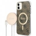 Zestaw Guess GUBPN61H4EACSW Case+Charger iPhone 11 6,1" brązowy| Zestaw Guess GUBPN61H4EACSW Case+Charger iPhone 11 6,1" brązowy|
