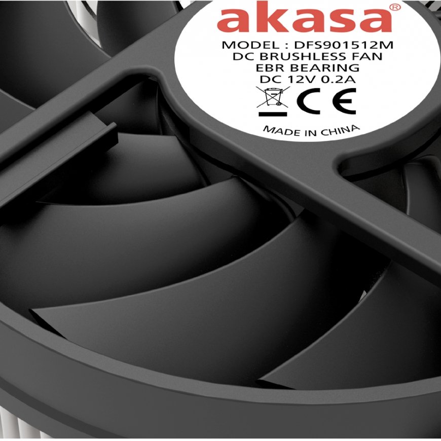 Akasa KS12 Low profile cooler optimised for Mini-ITX and HTPC cases. Supports up to 65W TDP. – 2
