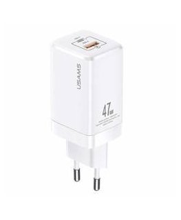 USAMS Ład. siec. T41 USB-C+USB GaN 47W PD+QC (only head) Fast Ch