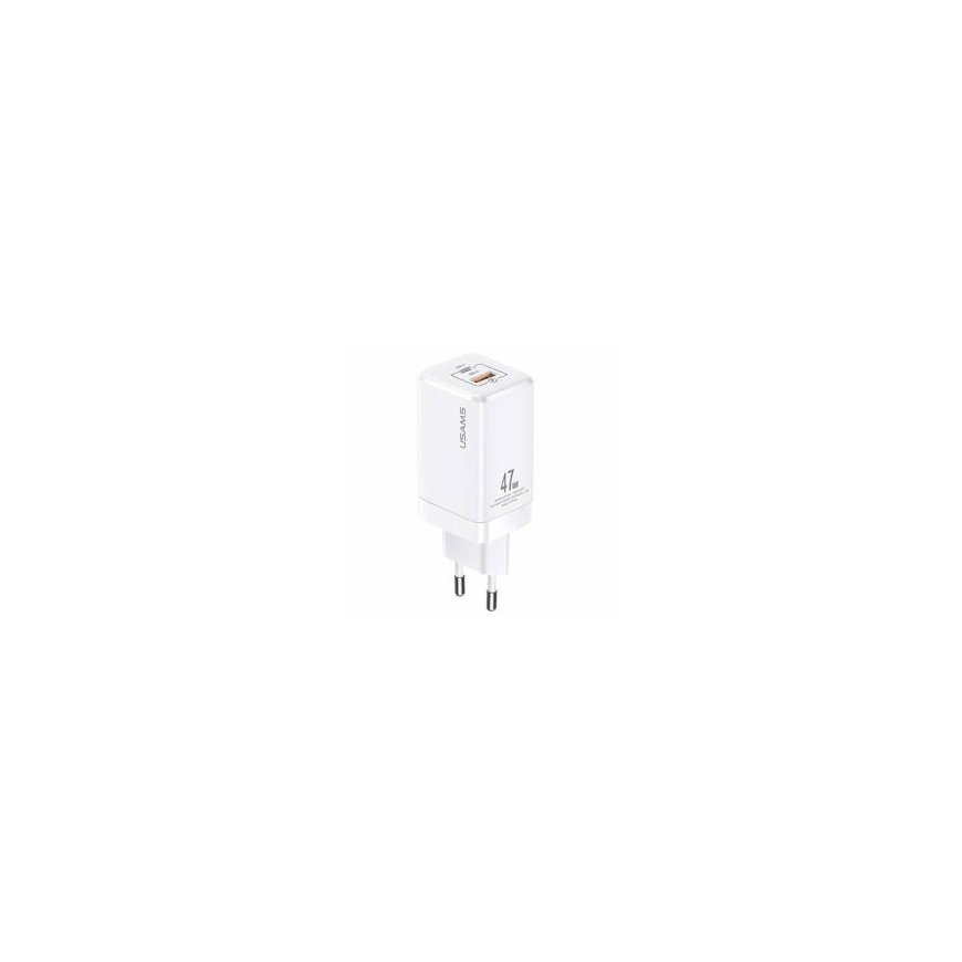 USAMS Ład. siec. T41 USB-C+USB GaN 47W PD+QC (only head) Fast Ch