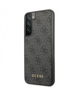 Guess GUHCS23SG4GFGR S23 S911 szary|grey hardcase 4G Metal Gold