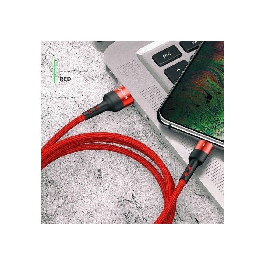 USAMS Kabel pleciony U26 microUSB 1m 1szt. for set 2A Fast Charg – 2