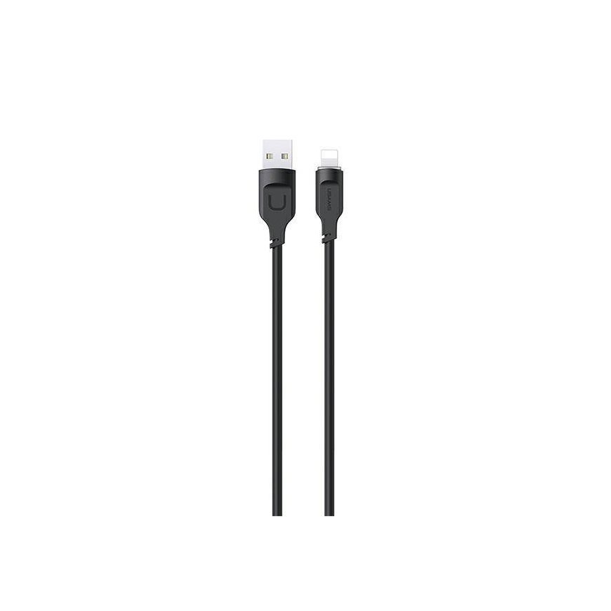 USAMS Kabel lightning Fast Charging 2,4A Lithe Series 1,2m czarn – 2