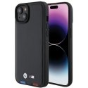 BMW Leather Stamp Tricolor Back Case for Apple iPhone 15 Plus BMW Leather Stamp Tricolor Back Case for Apple iPhone 15 Plus