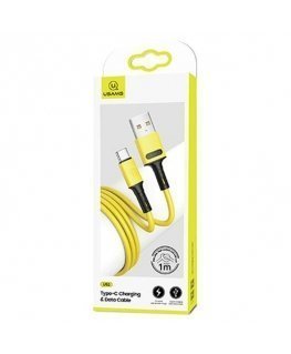 USAMS Kabel U52 USB-C 2A Fast Charge 1m żółty|yellow SJ436USB03