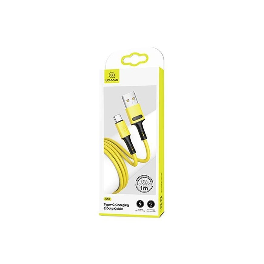 USAMS Kabel U52 USB-C 2A Fast Charge 1m żółty|yellow SJ436USB03