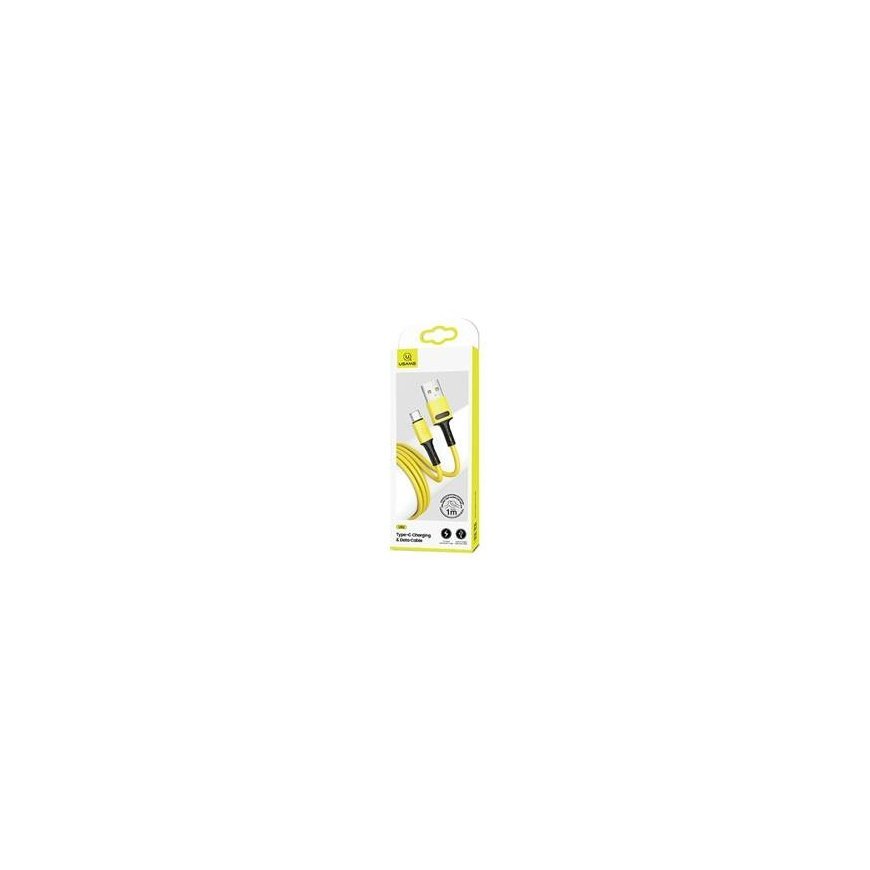 USAMS Kabel U52 USB-C 2A Fast Charge 1m żółty|yellow SJ436USB03 – 2