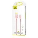 USAMS Kabel pleciony U33 lightning 1,2m 2A Fast Charging różowy|