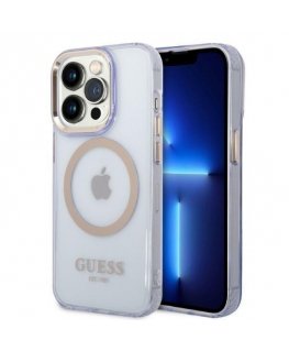 Guess GUHMP14LHTCMU iPhone 14 Pro 6.1" purpurowy|purple hard cas