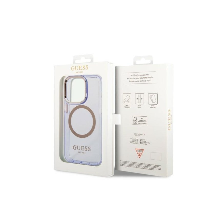 Guess GUHMP14LHTCMU iPhone 14 Pro 6.1" purpurowy|purple hard cas – 2