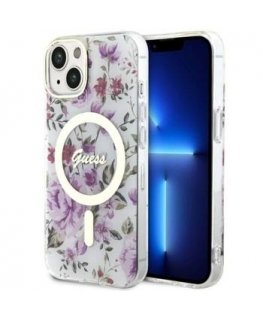 Guess GUHMP14MHCFWST iPhone 14 Plus 6.7" transparent hardcase Fl