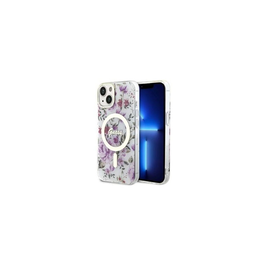 Guess GUHMP14MHCFWST iPhone 14 Plus 6.7" transparent hardcase Fl