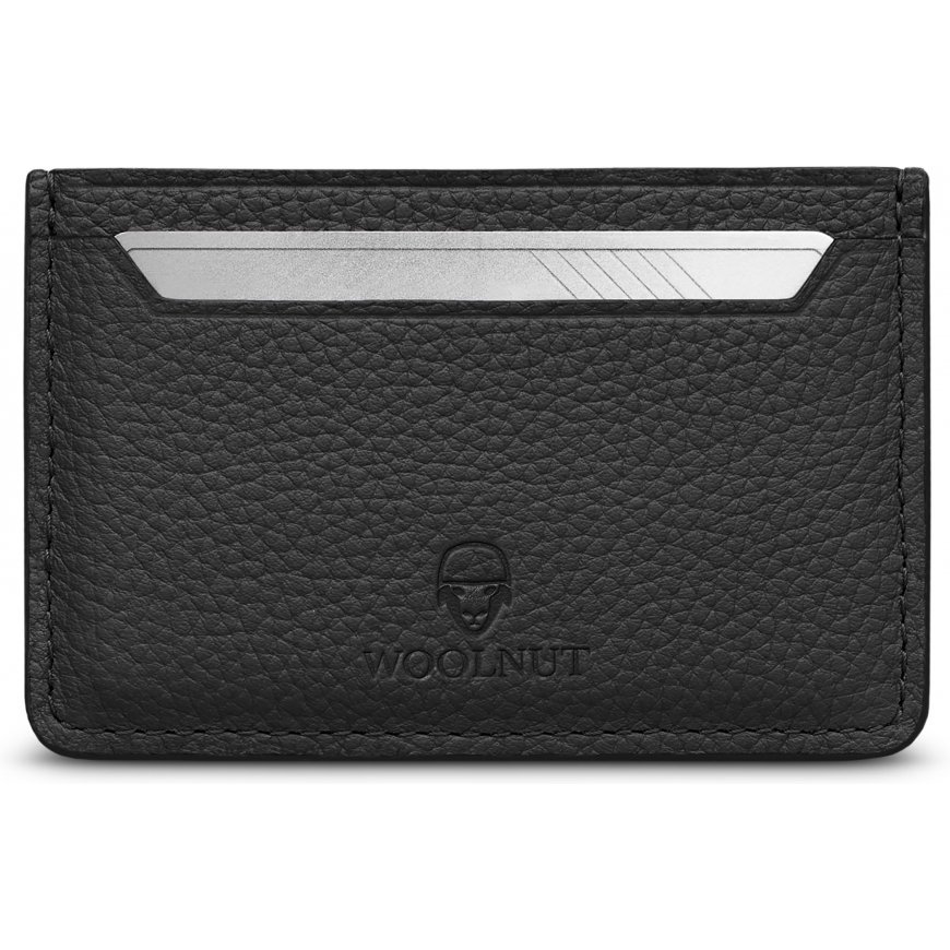 Woolnut Leather Card Holder, black