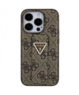 Guess GUHCP15SPGS4TDW iPhone 15 6.1" brązowy|brown hardcase Grip