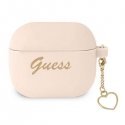 Guess case for Airpods 3 GUA3LSCHSP pink Silicone Heart Charm