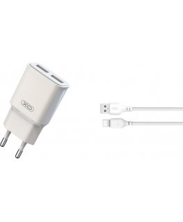 XO L92С charger | 12W | 2.4A + USB-C cable 1m white