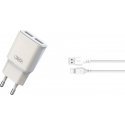 XO L92С charger | 12W | 2.4A + USB-C cable 1m white XO L92С charger | 12W | 2.4A + USB-C cable 1m white