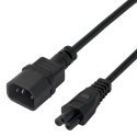 Power cable DELTACO IEC C14 - IEC C5, 0,5m, black / 1902267 Power cable DELTACO IEC C14 - IEC C5, 0,5m, black / 1902267