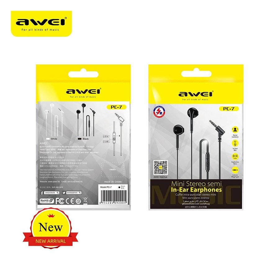 AWEI słuchawki stereo PC-6T USB-C czarny|black – 2
