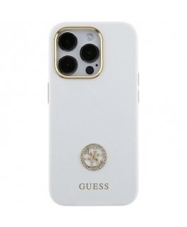 Guess GUHCP15SM4DGPH iPhone 15 6.1" biały|white hardcase Silicon