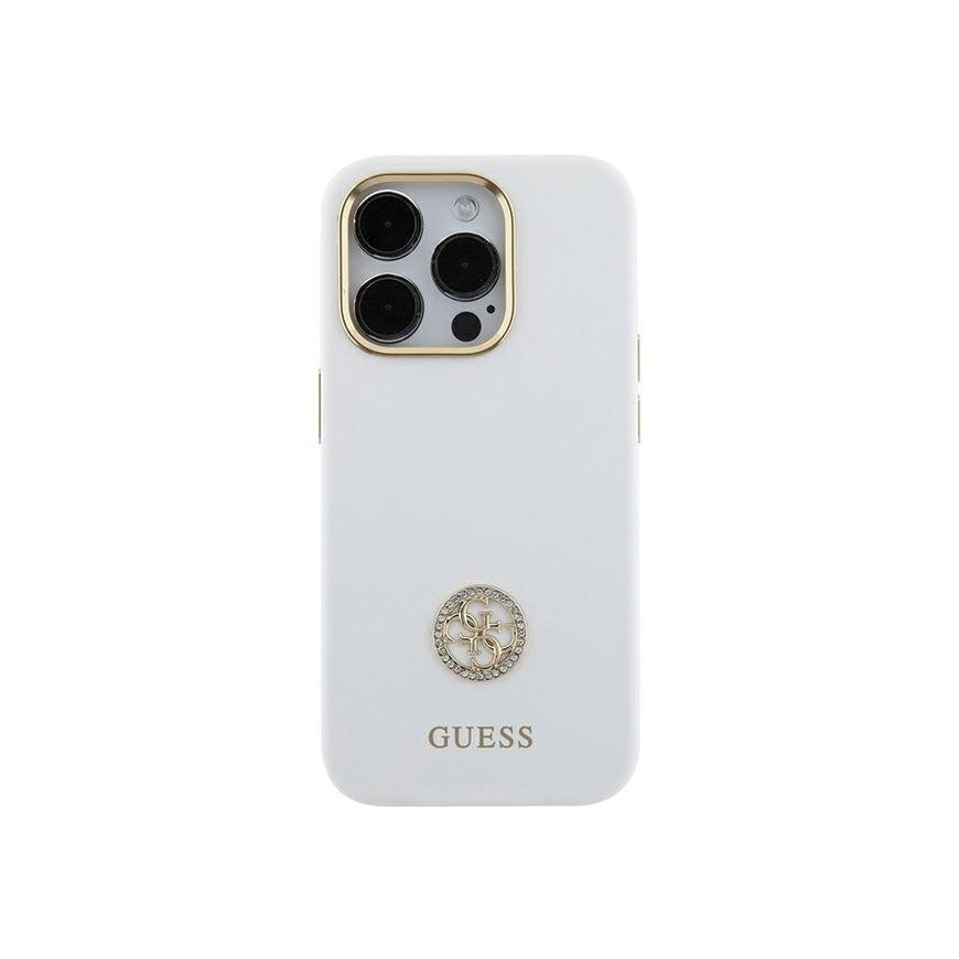 Guess GUHCP15SM4DGPH iPhone 15 6.1" biały|white hardcase Silicon