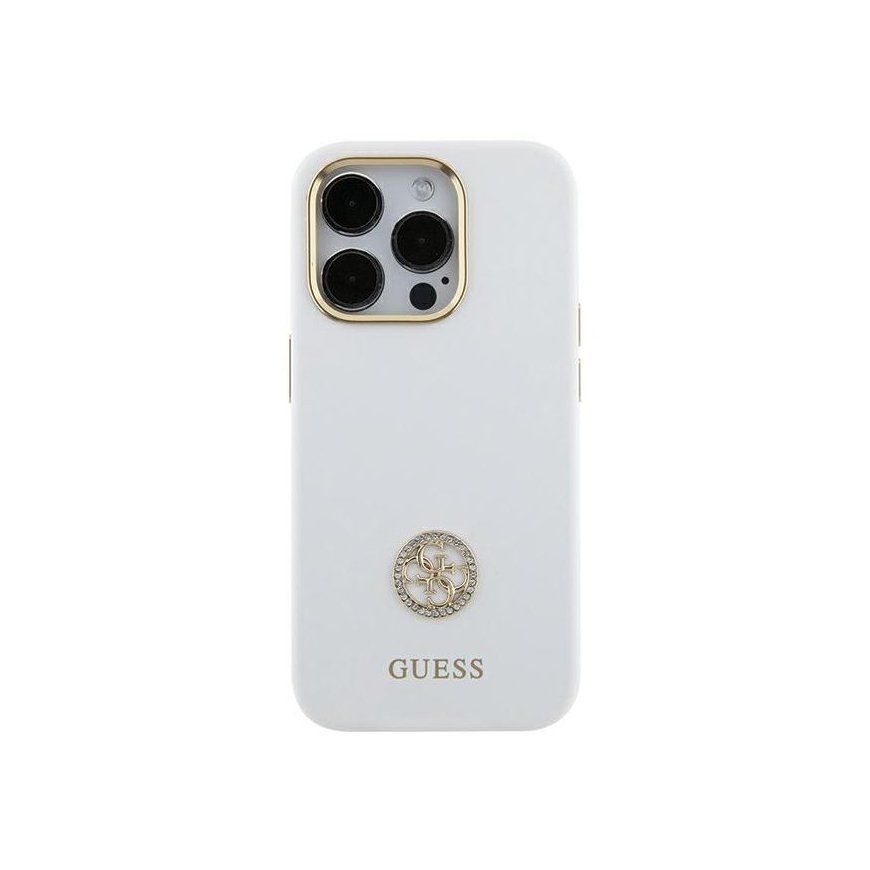Guess GUHCP15SM4DGPH iPhone 15 6.1" biały|white hardcase Silicon – 2
