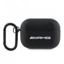 AMG AMAP2SLWK AirPods Pro 2 cover czarny|black Leather White Log AMG AMAP2SLWK AirPods Pro 2 cover czarny|black Leather White Log