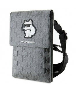 Karl Lagerfeld Torebka KLWBSAKHPCG srebrny|silver Saffiano Monog