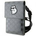 Karl Lagerfeld Torebka KLWBSAKHPCG srebrny|silver Saffiano Monog Karl Lagerfeld Torebka KLWBSAKHPCG srebrny|silver Saffiano Monog