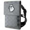 Karl Lagerfeld Torebka KLWBSAKHPCG srebrny|silver Saffiano Monog Karl Lagerfeld Torebka KLWBSAKHPCG srebrny|silver Saffiano Monog