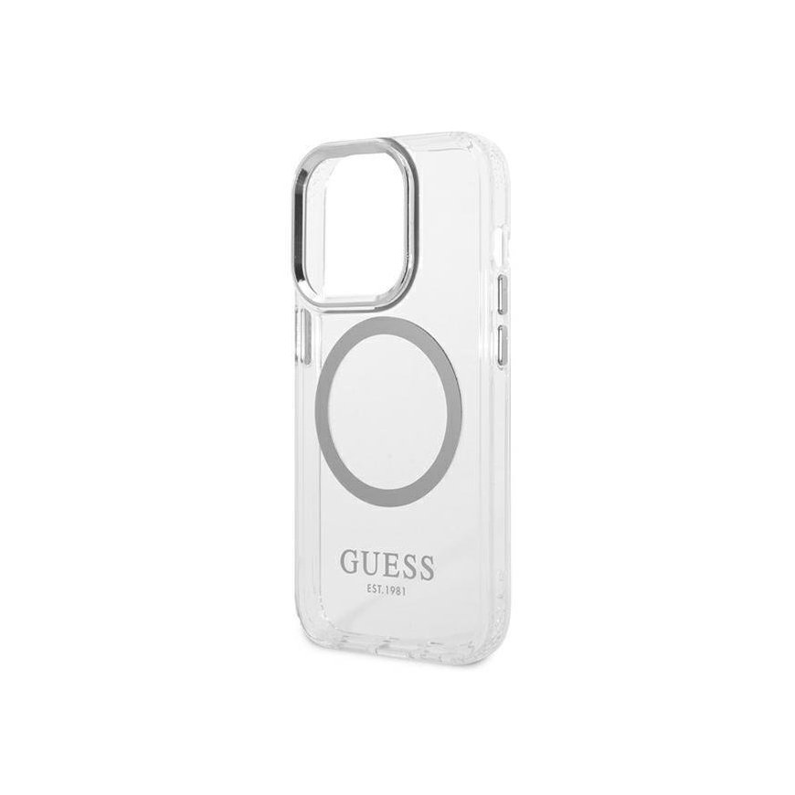 Guess GUHMP14LHTRMS iPhone 14 Pro 6,1" srebrny|silver hard case