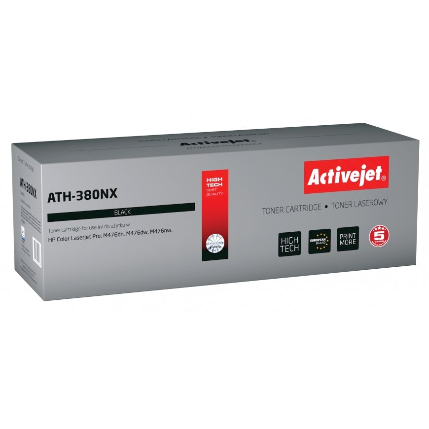 Activejet ATH-380NX toonerikassett 1 tk Kokkusobiv Must