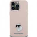 Karl Lagerfeld dėklas, skirtas iPhone 15 Plus 6,7" KLHCP15MSMHCNPP rožinis HC SILICONE C METAL PIN