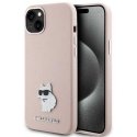 Karl Lagerfeld Case for iPhone 15 Plus 6.7" KLHCP15MSMHCNPP Pink HC SILICONE C METAL PIN