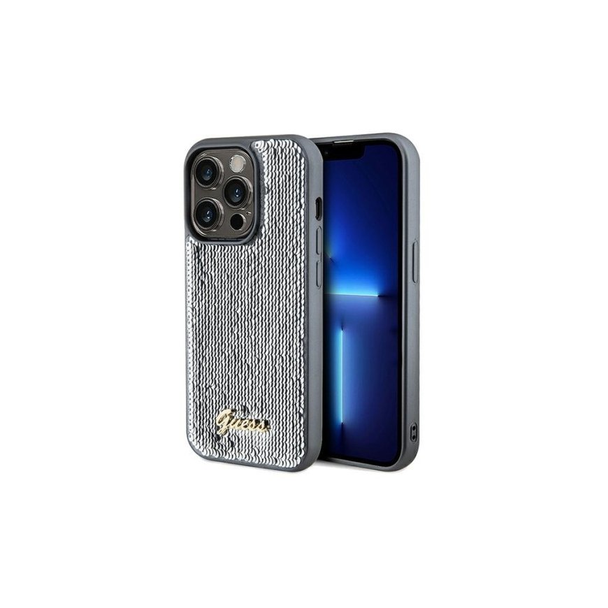Guess GUHCP14XPSFDGSS iPhone 14 Pro Max 6.7" srebrny|silver hard