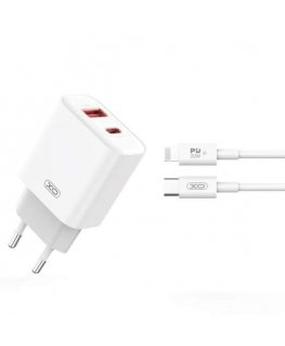 XO wall charger CE12 PD QC 3.0 20W 1x USB 1x USB-C white