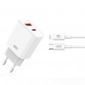 XO wall charger CE12 PD QC 3.0 20W 1x USB 1x USB-C white XO wall charger CE12 PD QC 3.0 20W 1x USB 1x USB-C white
