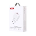 XO wall charger CE12 PD QC 3.0 20W 1x USB 1x USB-C white XO wall charger CE12 PD QC 3.0 20W 1x USB 1x USB-C white