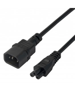 Power cable DELTACO IEC C14 - IEC C5, 3m, black / 1902270