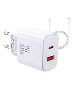 Charger Joyroom JR-TCF05 Flash, 20W + C to L Cable 1m (White)