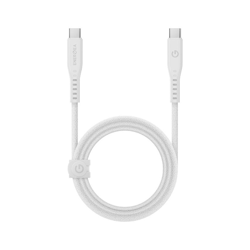 ENERGEA kabel Flow USB-C - USB-C 1.5m biały|white 240W 5A PD Fas