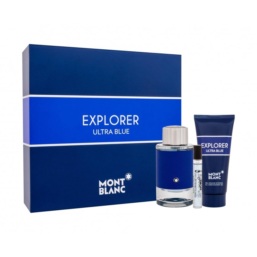 Mont Blanc Montblanc Explorer Ultra Blue EDP set for men (EDP 100 ml +EDP 7.5 ml + Shower gel 100 ml)
