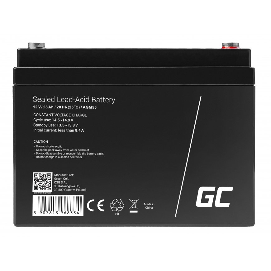 AGM GEL Batterie 6V 1.2Ah Blei Akku Green Cell, skirtas Alarmsysteme und Spielzeug – 3