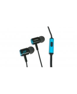 METAL EARPHONES WITH MICROPHONE BLACK/RED