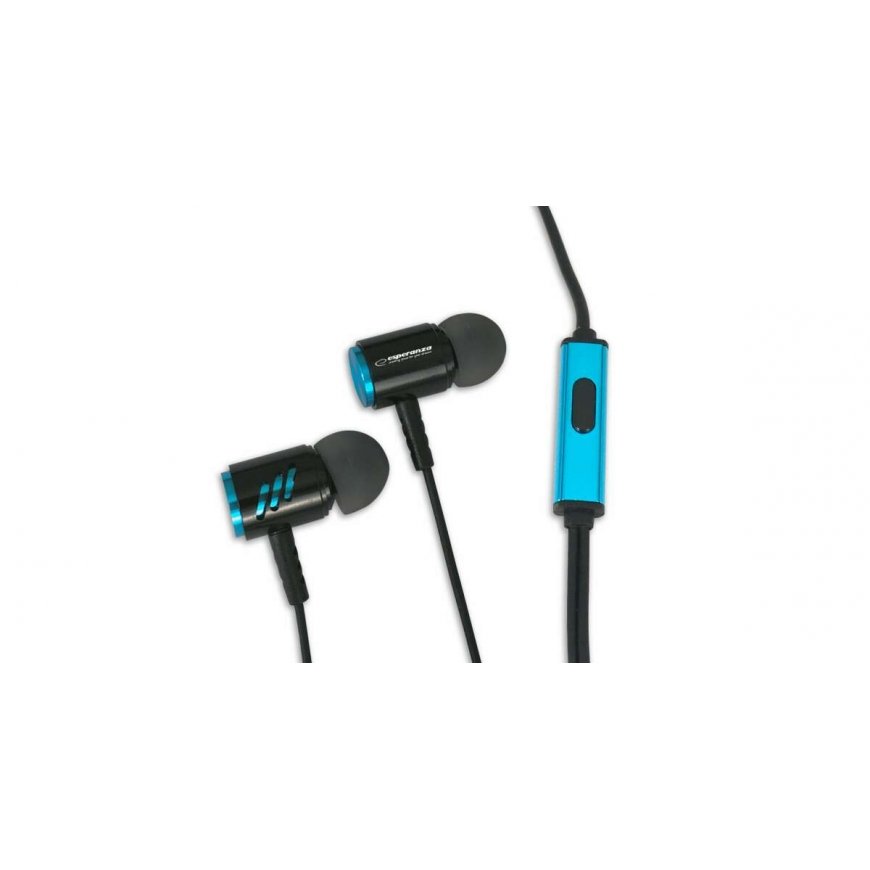 METAL EARPHONES WITH MICROPHONE BLACK/RED
